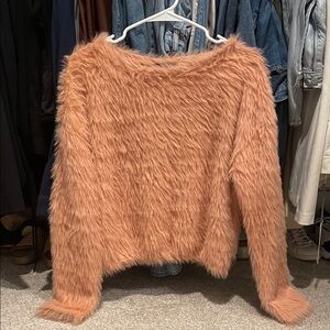 Fuzzy Peachy Pink Sweater